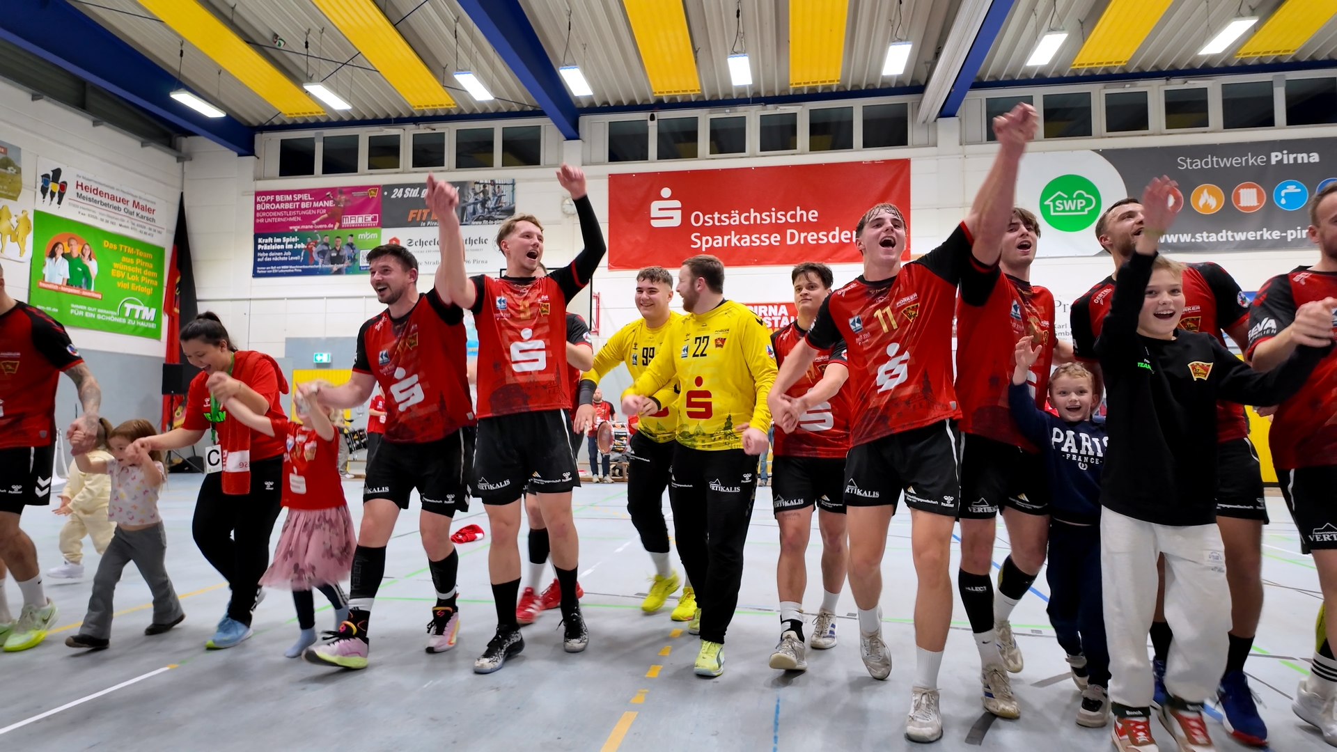 Pirnas Handballer in Torlaune
