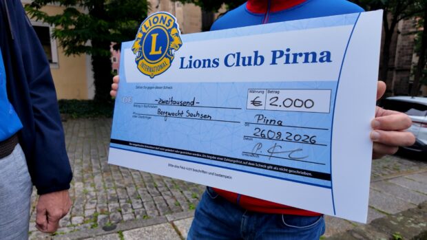 Lions Club Pirna spendet für die Bergwacht Sachsen