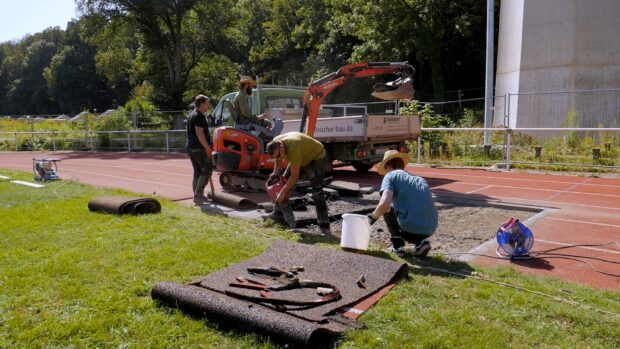 Bauarbeiten im Kohlbergstadion beginnen